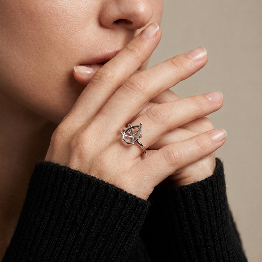 Malakan Pear Diamond Setting Ring
