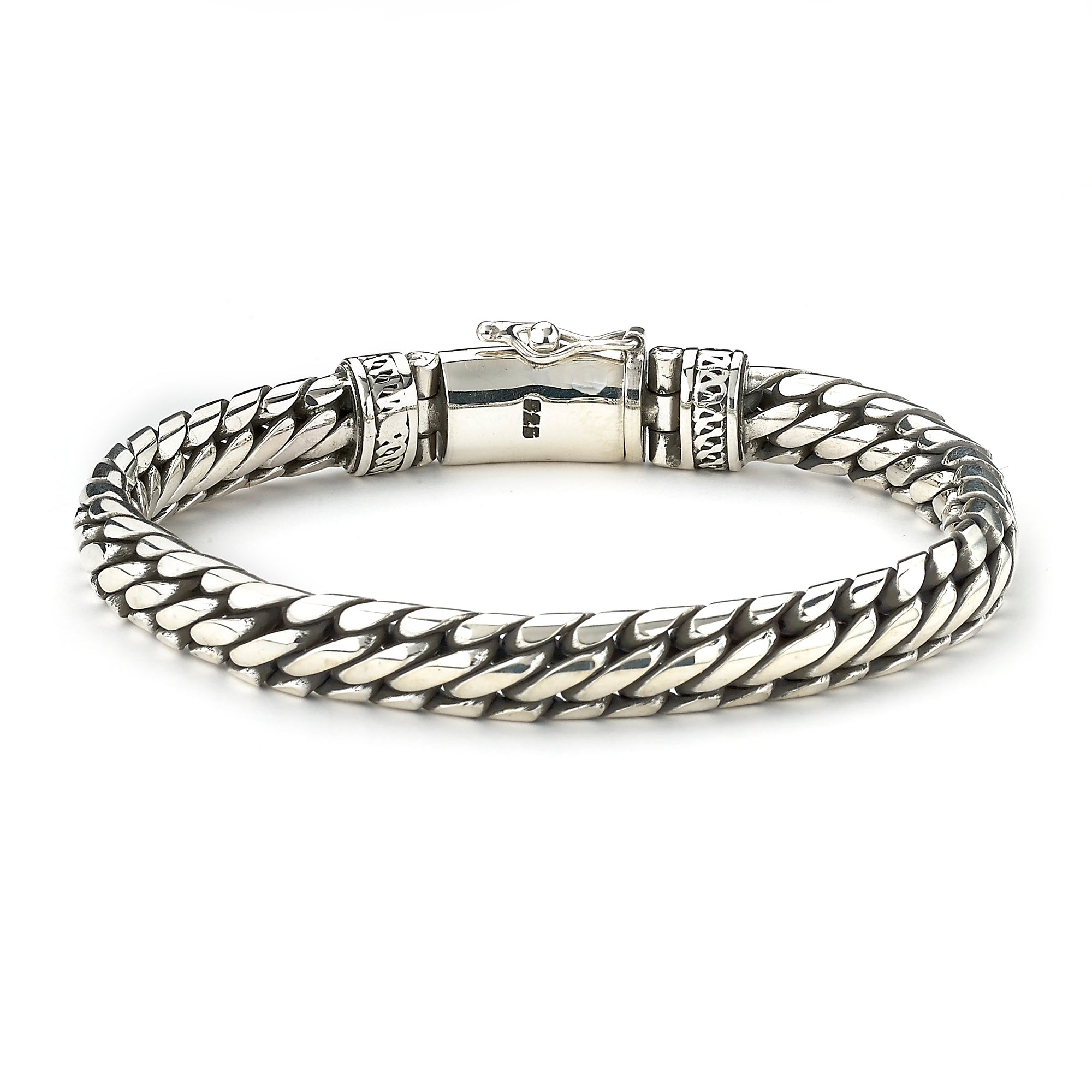 Terzetto Bracelet available at Talisman Collection Fine Jewelers in El Dorado Hills, CA and online. Specs: Terzetto Bracelet crafted in Sterling Silver features a woven chain design. 8". 