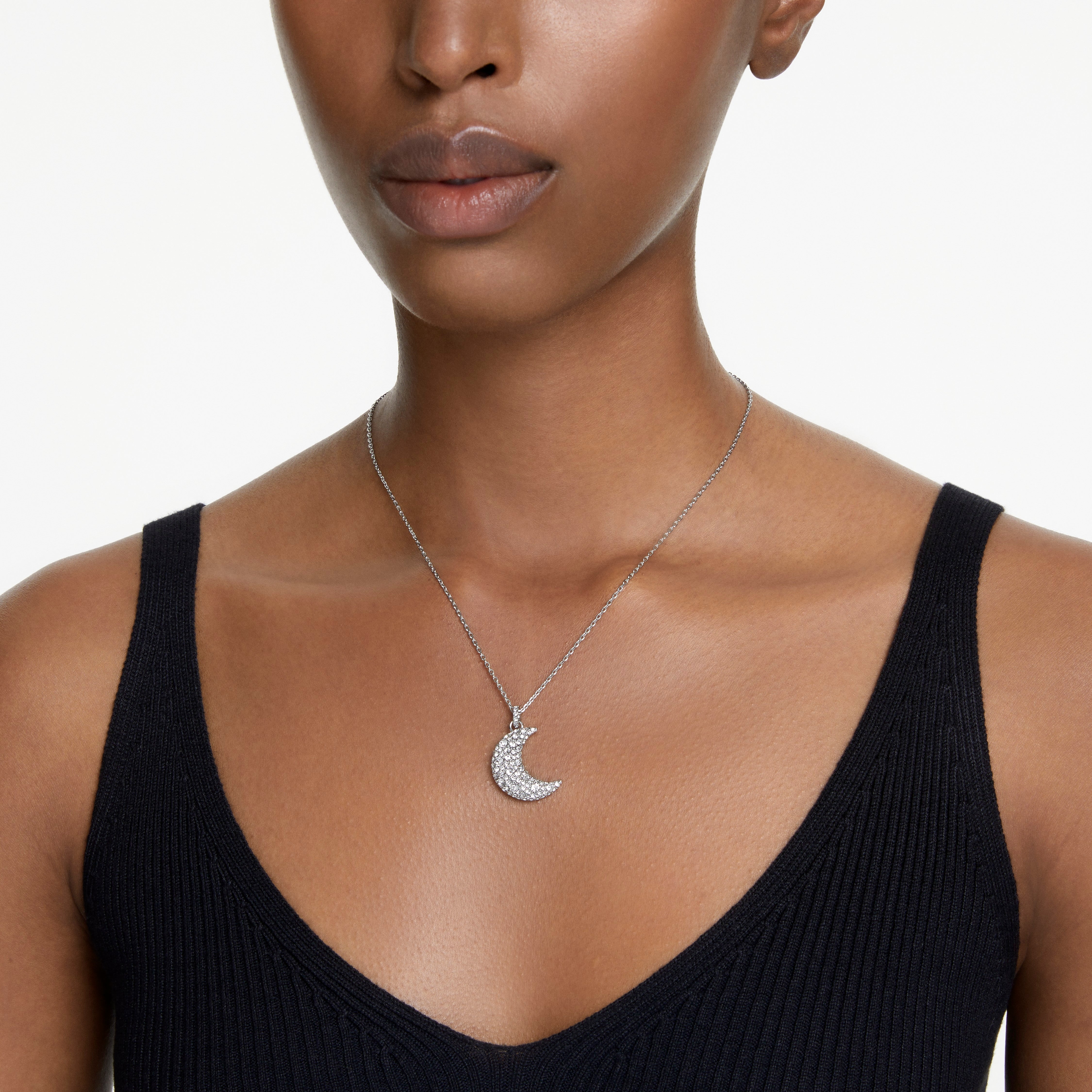 Sublima Moon Pendant Necklace by Swarovski