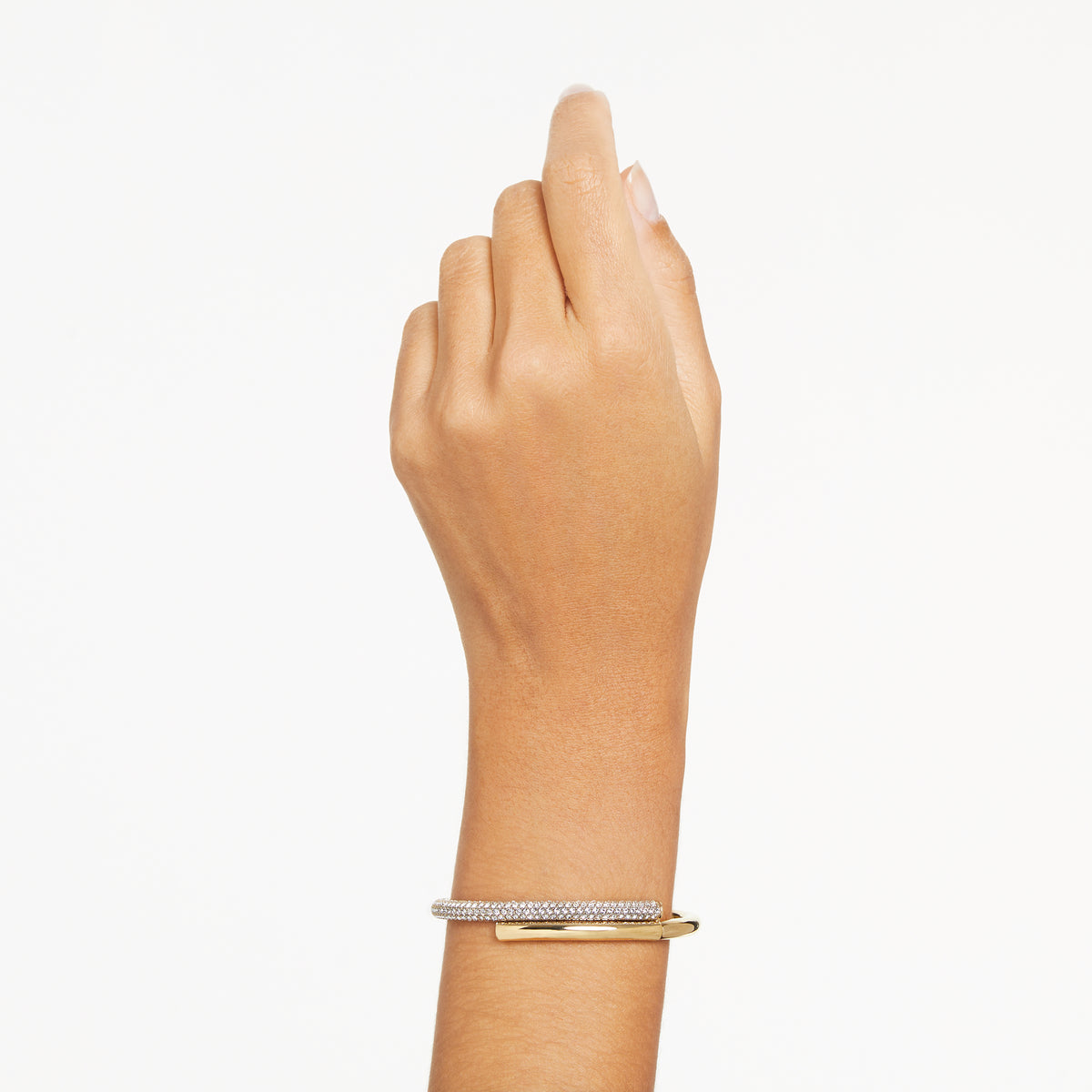 Large Gold Dextera Bangle by Swarovski