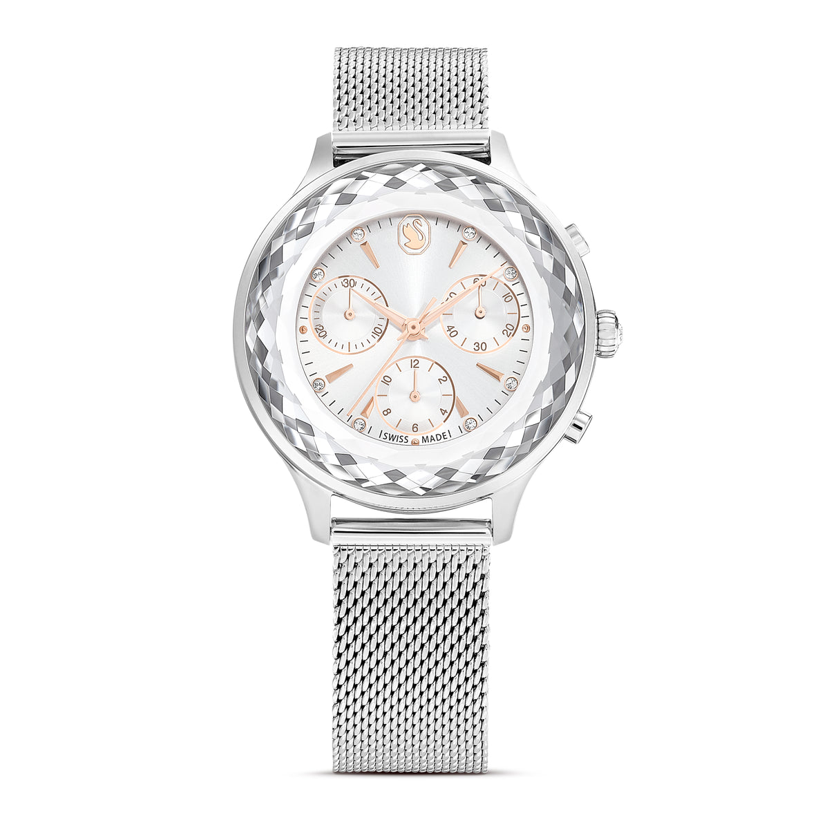 White Nova Chrono Watch by Swarovski