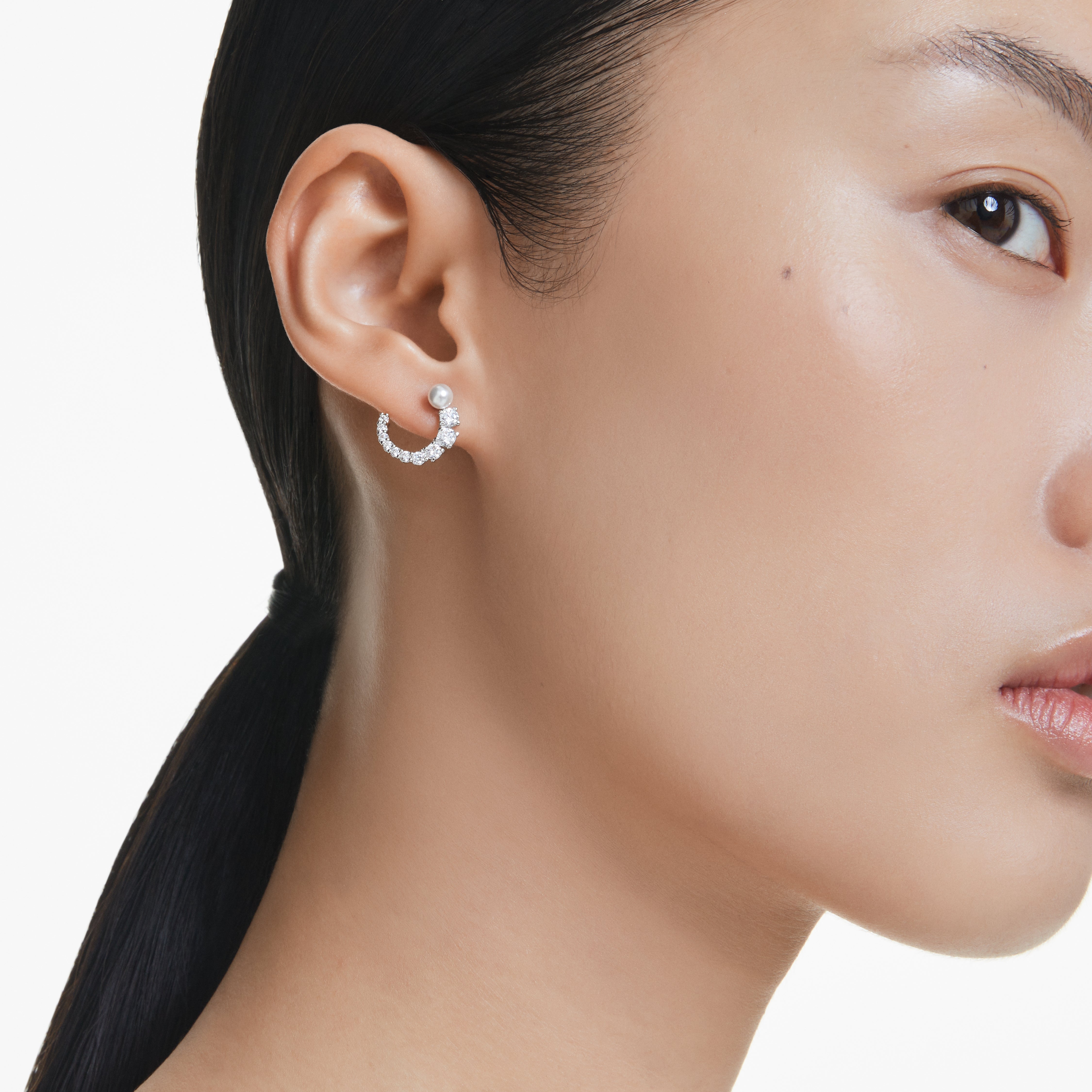 Matrix Hoop Earrings by Swarovski