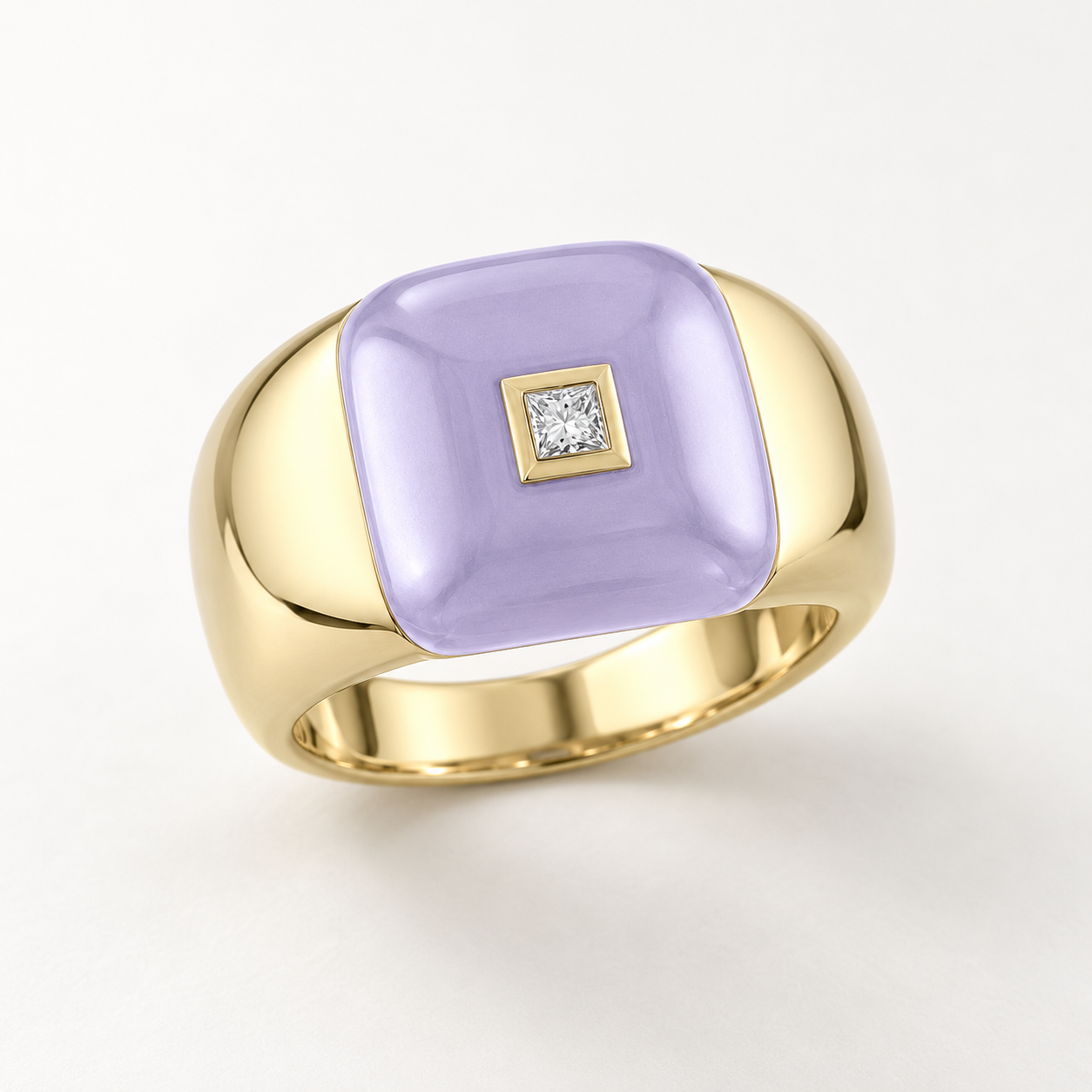 Chalcedony Sugarloaf Ring by Meredith Young