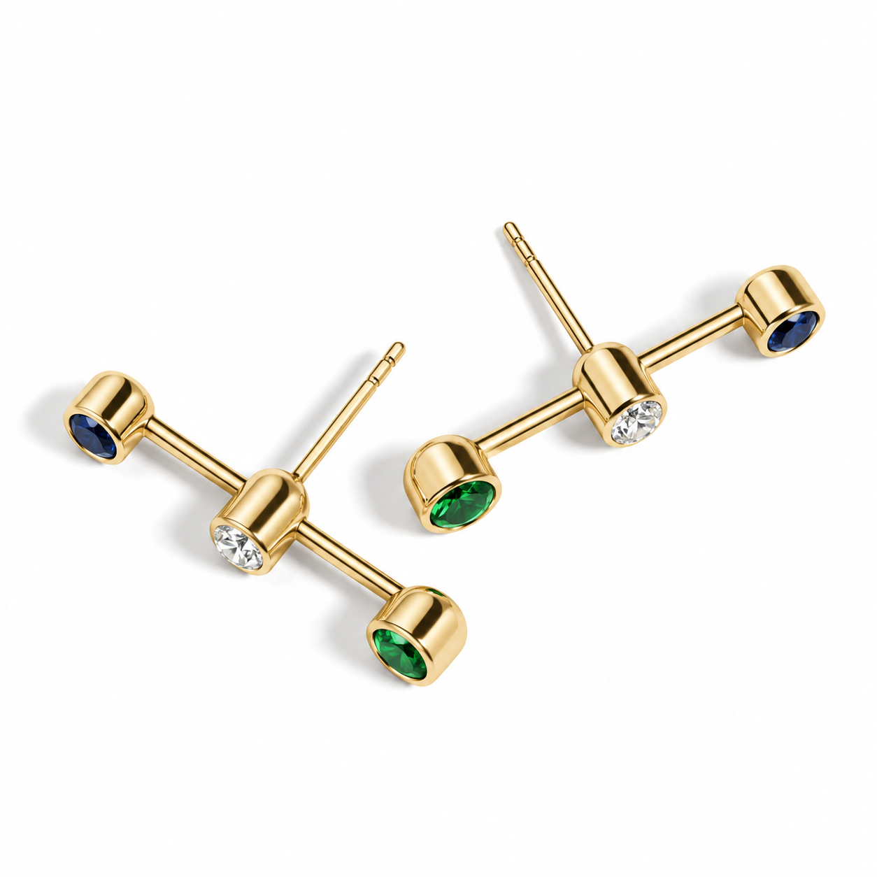 Crossroad Sapphire Stud by Mined + Found