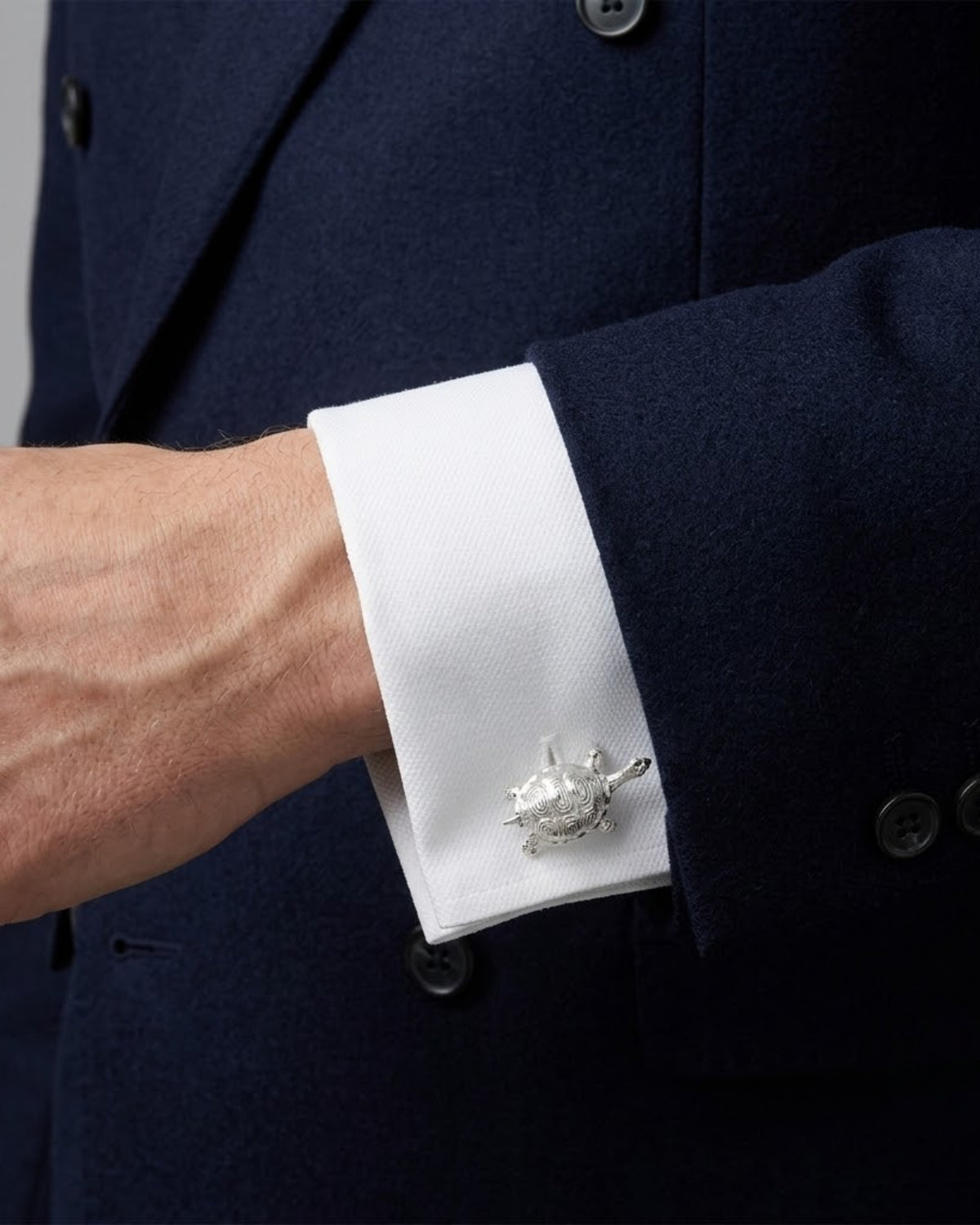 Sterling Silver Galapagos Tortoise Cufflinks by Deakin & Francis