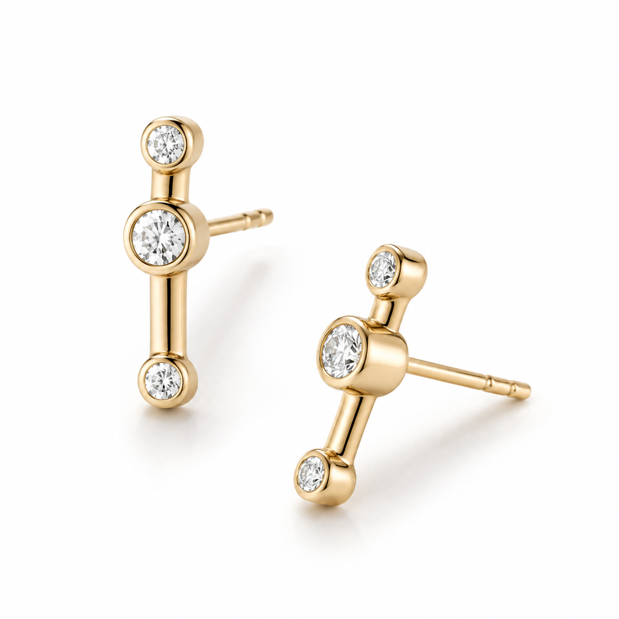 Diamond Crossroad Stud by Mined + Found