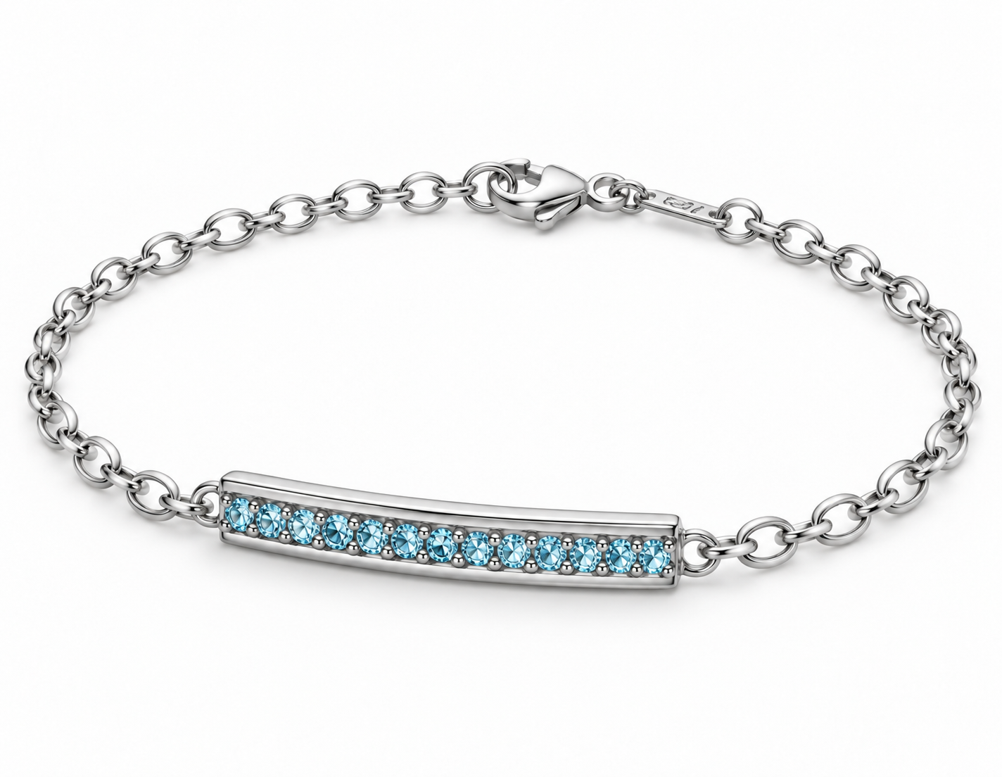 "I Love You More" Aquamarine Poesy Bracelet by Monica Rich Kosann