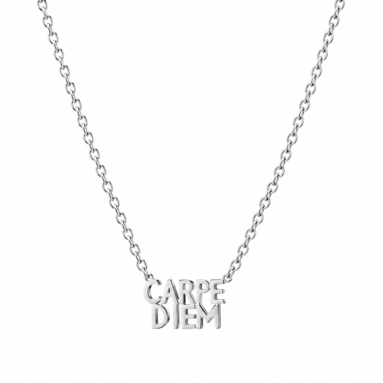 Mini "Carpe Diem" Charm Necklace in Sterling Silver by Monica Rich Kosann