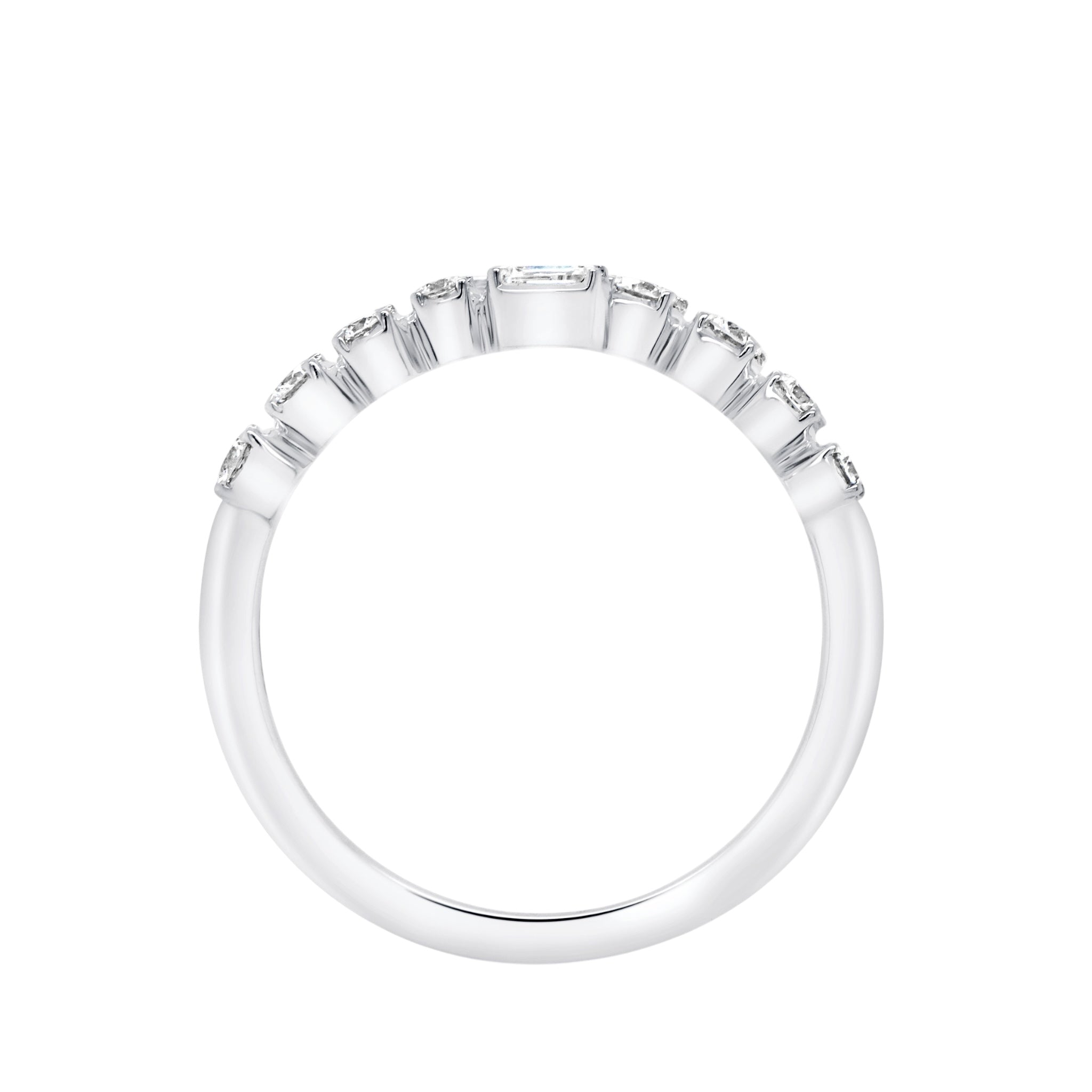 White Gold Diamond Bypass Wrap Ring