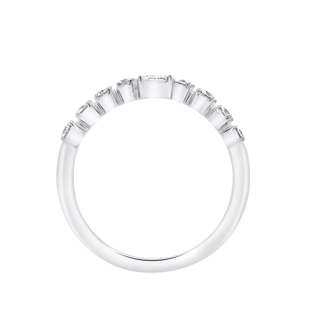White Gold Diamond Bypass Wrap Ring