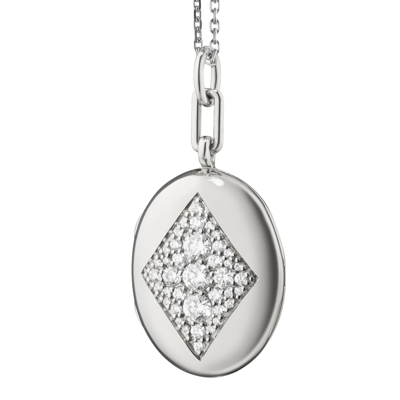 White Sapphire Art Deco Charlotte Locket by Monica Rich Kosann