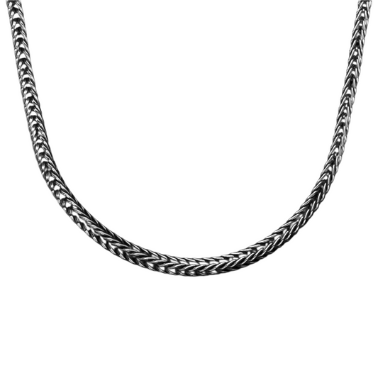 Sterling Silver 'Vesta' Oxidized 6mm Foxtail Chain 22" by William Henry available at Talisman Collection Fine Jewelers in El Dorado Hills, CA and online