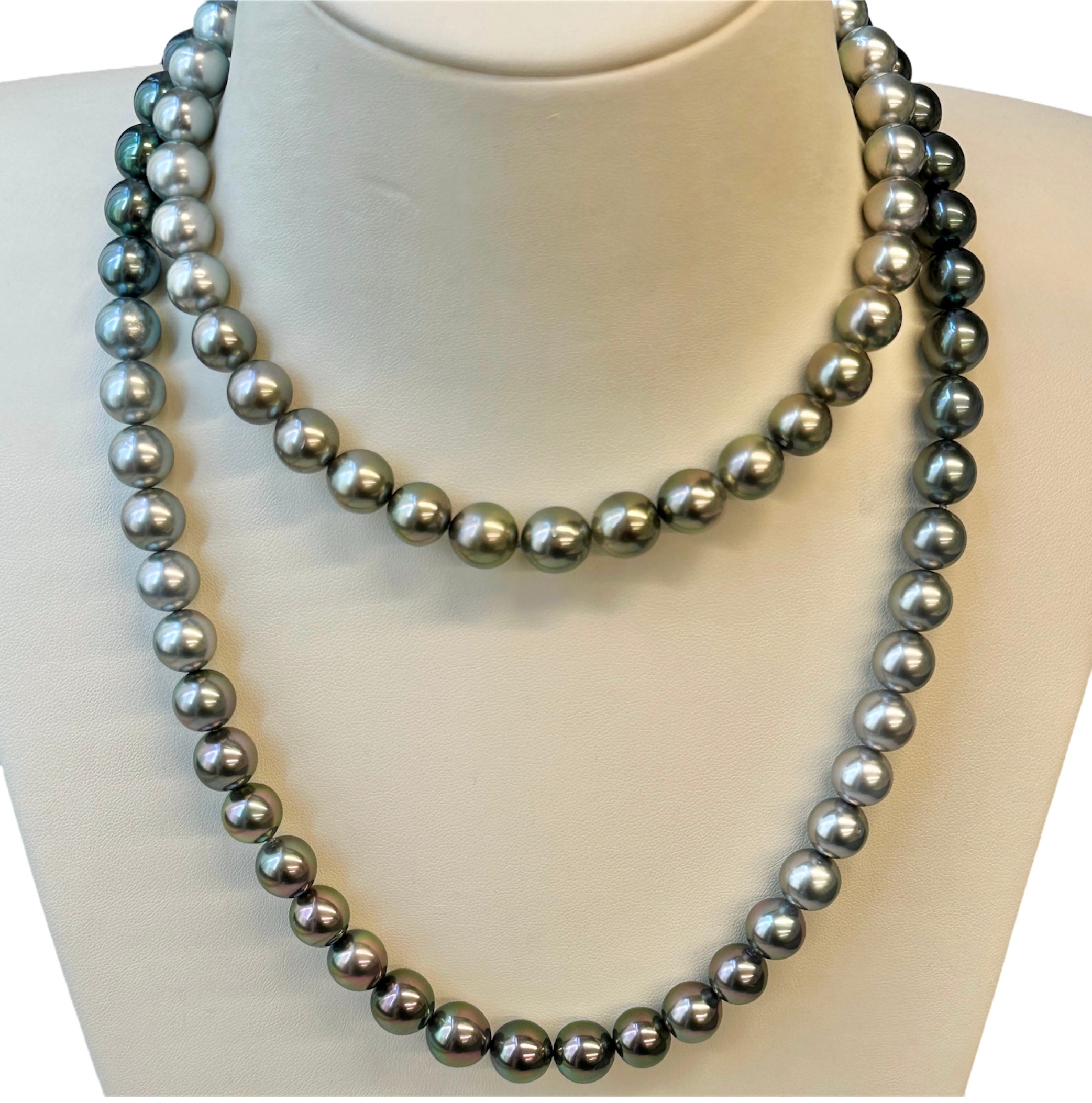 White Pearl Necklace by Mastoloni available at Talisman Collection Fine Jewelers in El Dorado Hills, CA and online. Masterfully crafted with 11-14 mm freshwater pearls, this strand of white pearls from Mastoloni is nothing short of iconic. Handpicked for their extraordinary luster and exceptional quality, these pearls are strung at a flattering 16.5" length , making it a timeless investment to wear again and again, a true treasure to be cherished forever.
