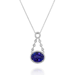 Tanzanite and Diamond Necklace by Yael
