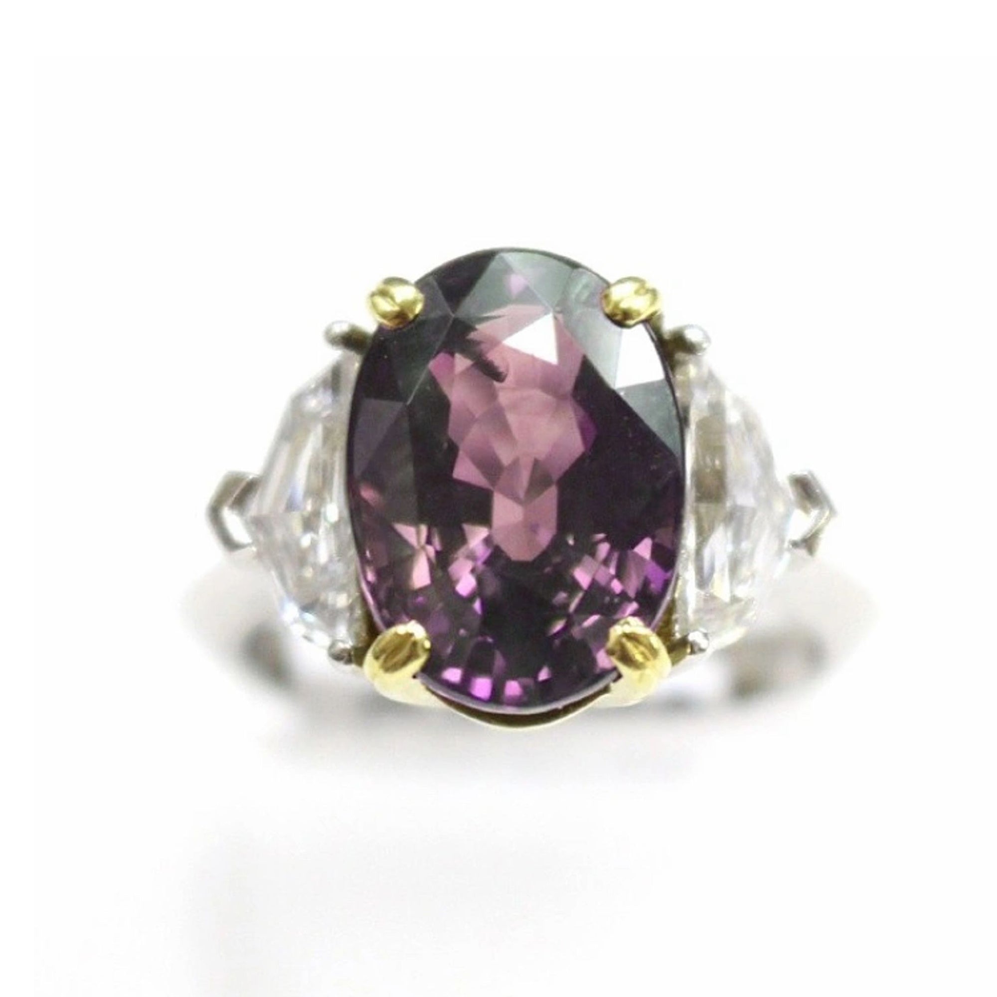 Alexandrite and Diamond, Platinum and 20k Yellow Gold Ring - Talisman Collection Fine Jewelers