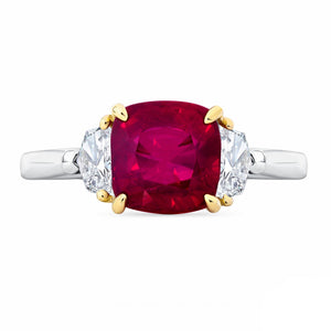 Ruby, Platinum and 18k Yellow Gold Ring - Talisman Collection Fine Jewelers
