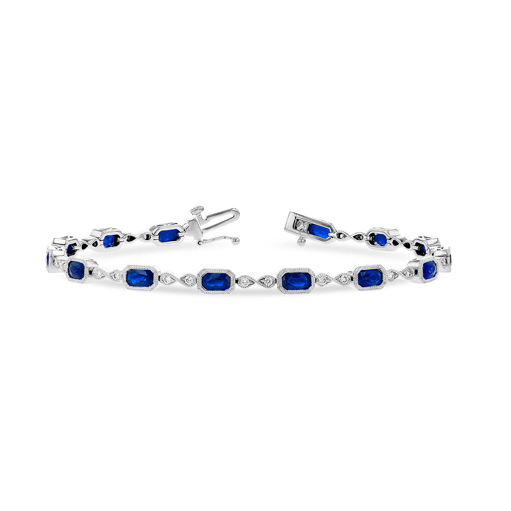 Blue Sapphire and Diamond Bracelet - Talisman Collection Fine Jewelers
