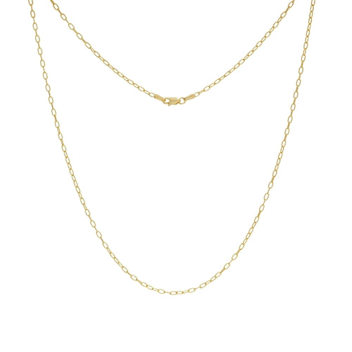 Paperclip Chain 14k Gold, Semi-solid, 2.05mm Links - Talisman Collection Fine Jewelers