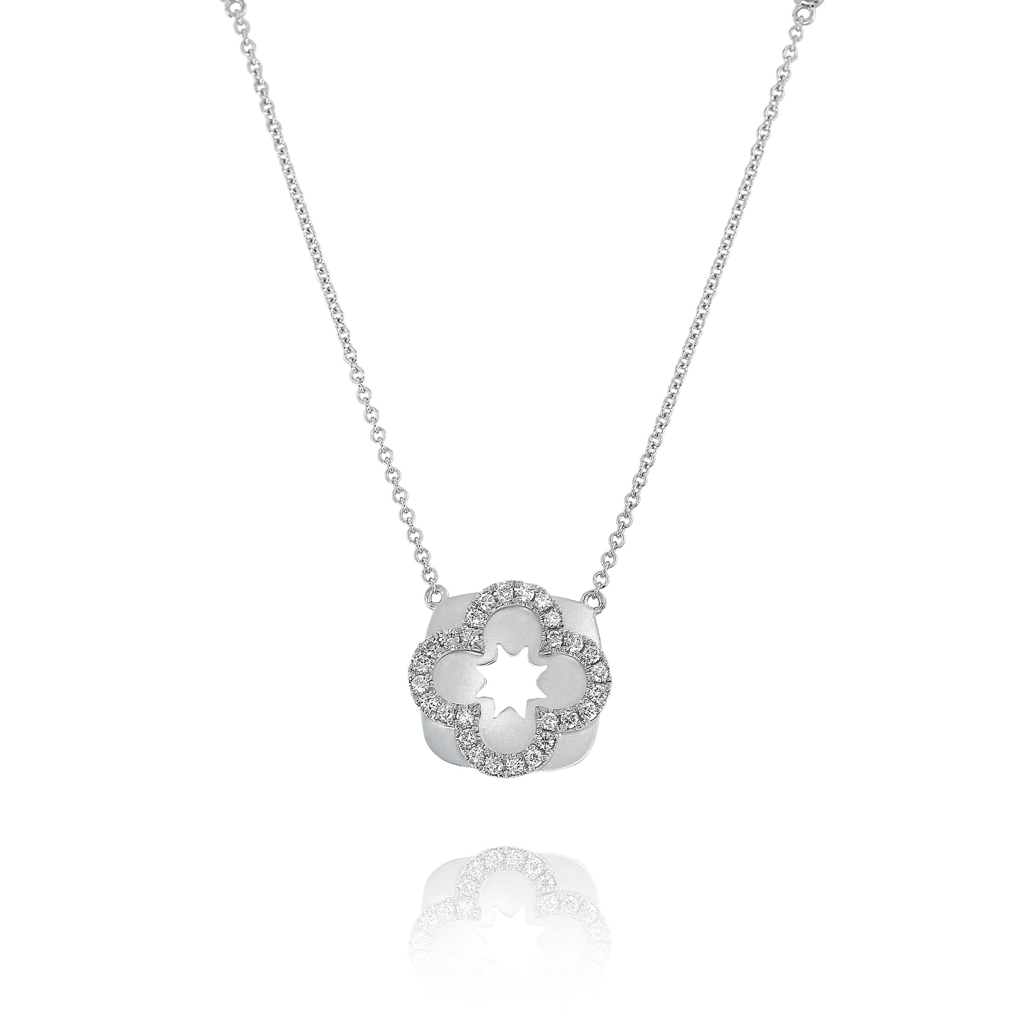 Diamond Flora Necklace by Yael - White Gold - Talisman Collection Fine Jewelers
