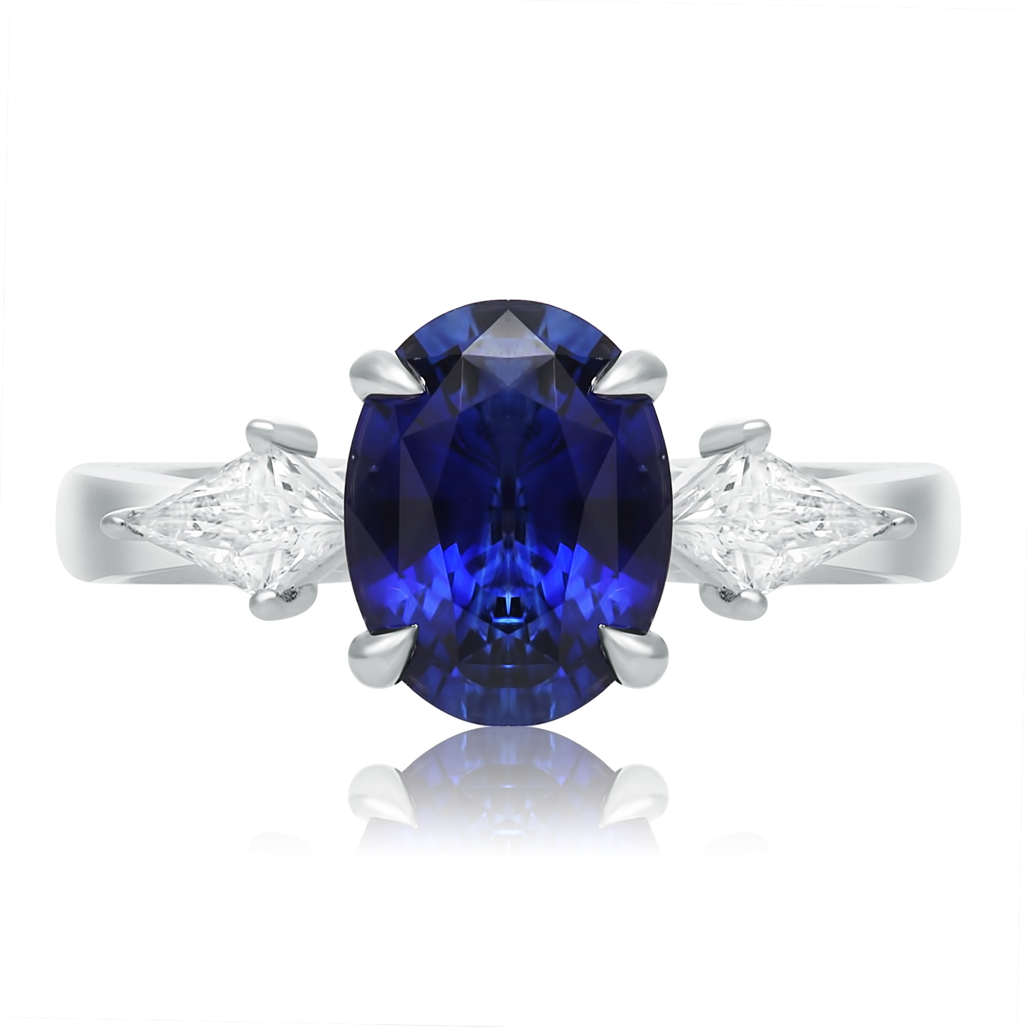 Sapphire and Diamond Demi Ring - Talisman Collection Fine Jewelers