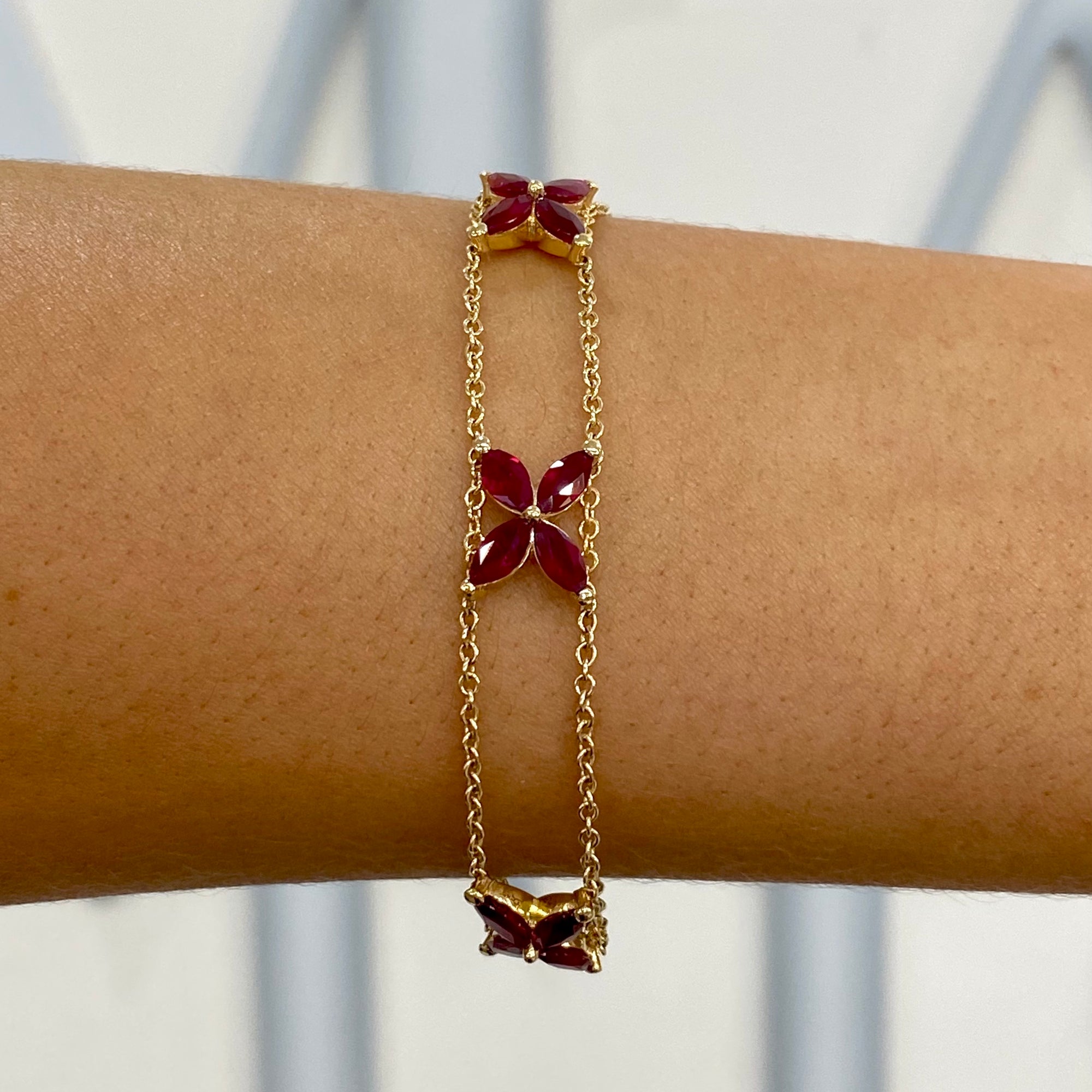 Ruby Mariposa Bracelet by Gemma Couture