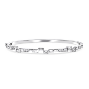 Diamond Chasm Baguette Hinged Bracelet by Meredith Young