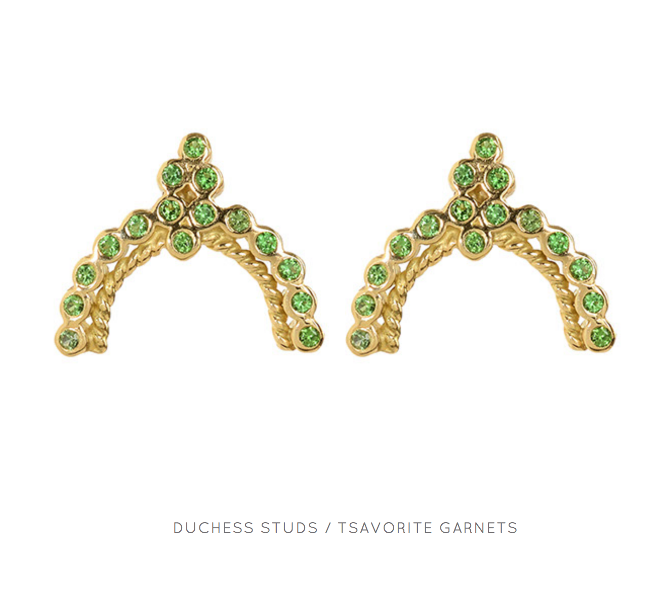 Tsavorite "Duchess" Stud Earrings by Unhada - Talisman Collection Fine Jewelers