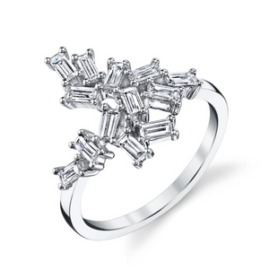Diamond Baguette "Knuckle Cluster" Ring by Borgioni - Talisman Collection Fine Jewelers