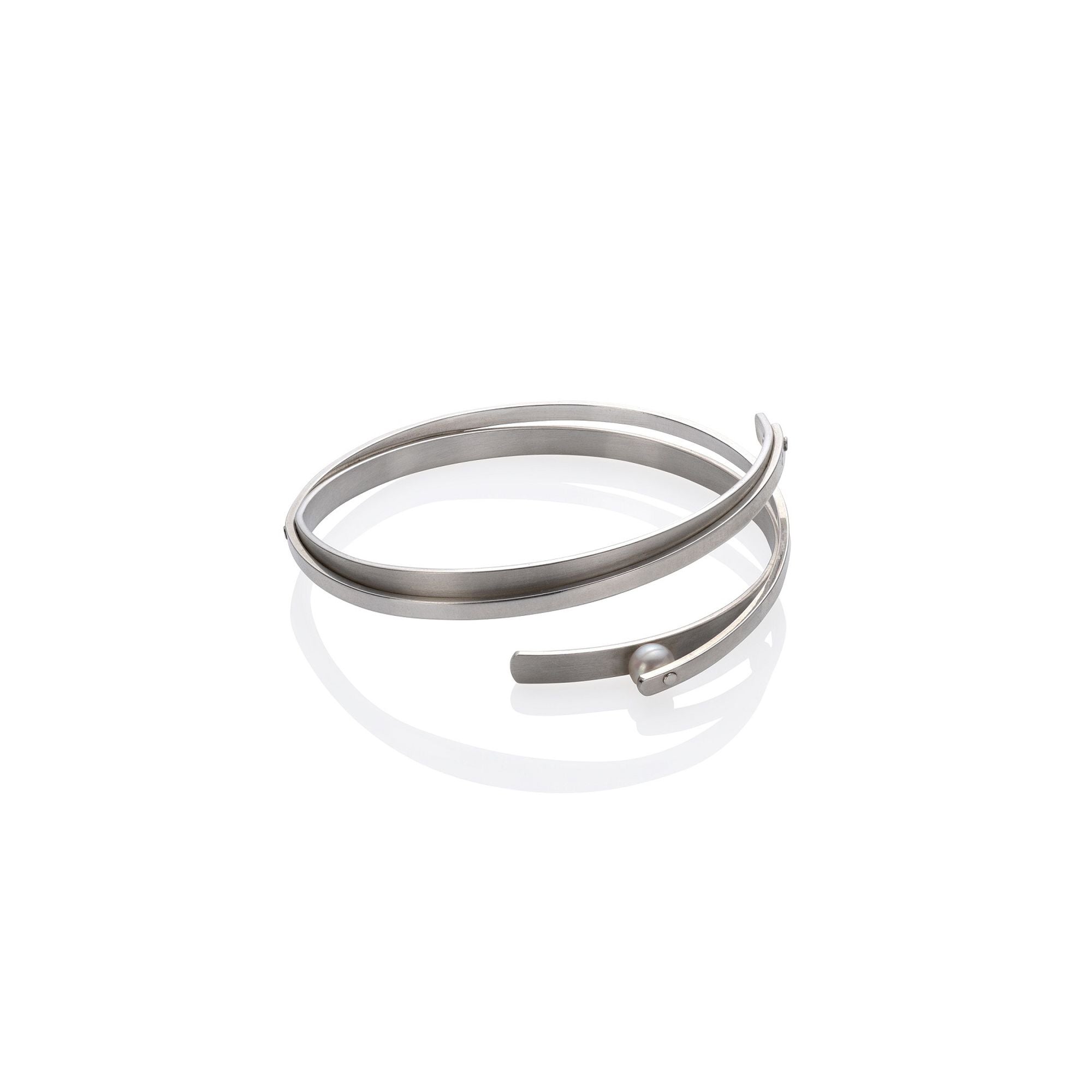 Rivet-Set Pearl Bangle by Martha Seely - Talisman Collection Fine Jewelers