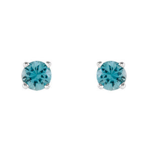 Genuine Gemstone Stud Earrings in White, Yellow or Rose Gold - Talisman Collection Fine Jewelers