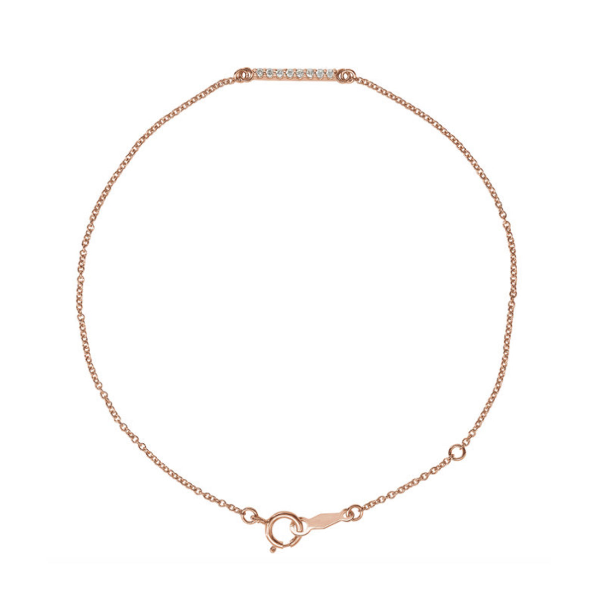 Diamond Bar Bracelet in White, Yellow or Rose Gold - Talisman Collection Fine Jewelers