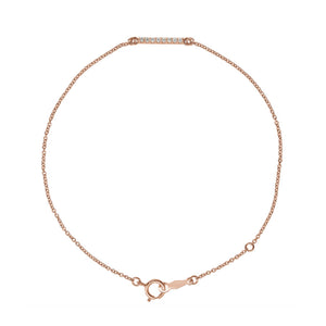 Diamond Bar Bracelet in White, Yellow or Rose Gold - Talisman Collection Fine Jewelers