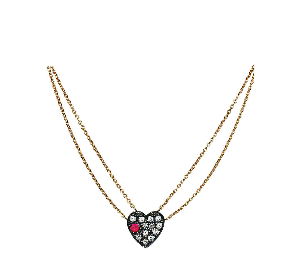 Ruby "Tiny Heart" Necklace by Unhada - Talisman Collection Fine Jewelers