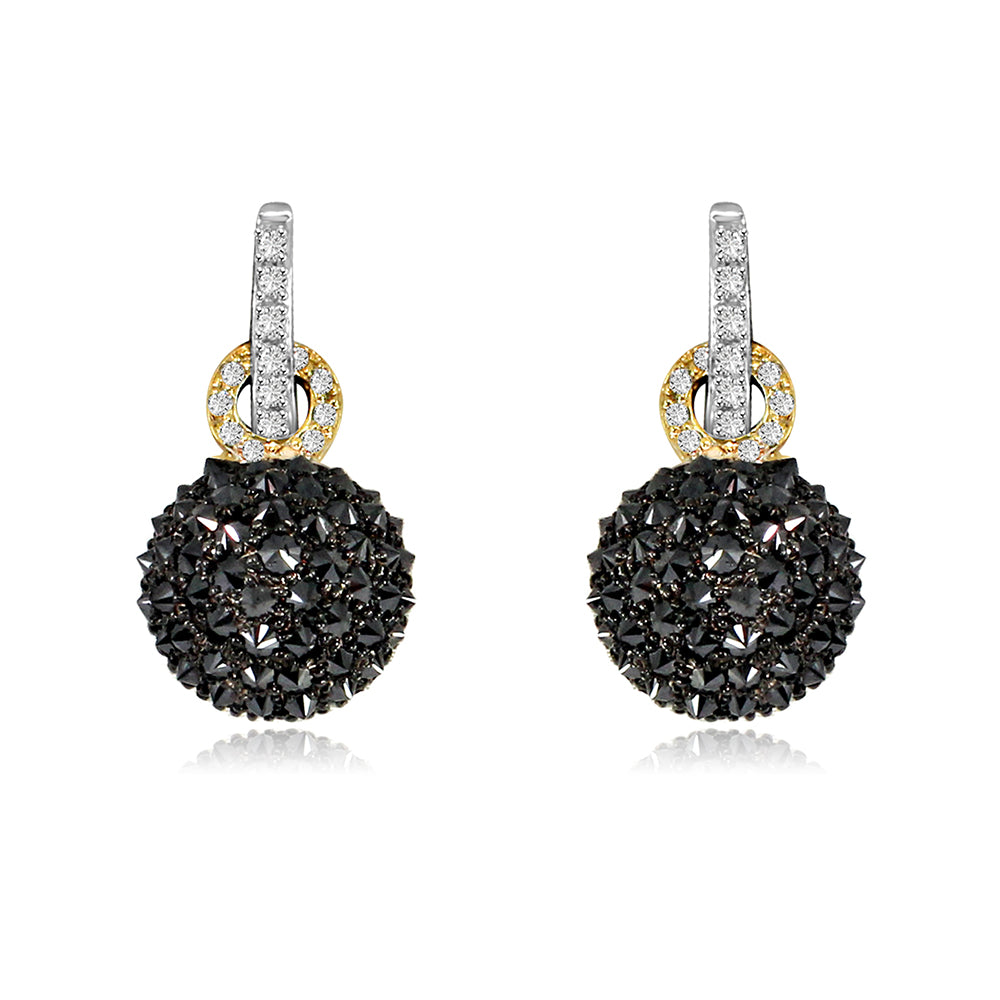 Black Diamond Pavé Drop Earrings by Vivaan - Talisman Collection Fine Jewelers