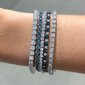 Blue Diamond Line Bracelet, 3.50 Total Carat Weight - Talisman Collection Fine Jewelers
