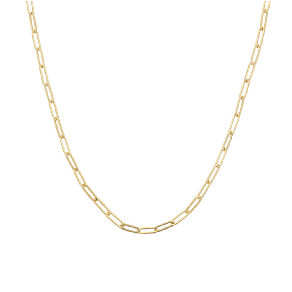 Paperclip Chain 14k Gold, Semi-solid, 5mm Links - Talisman Collection Fine Jewelers