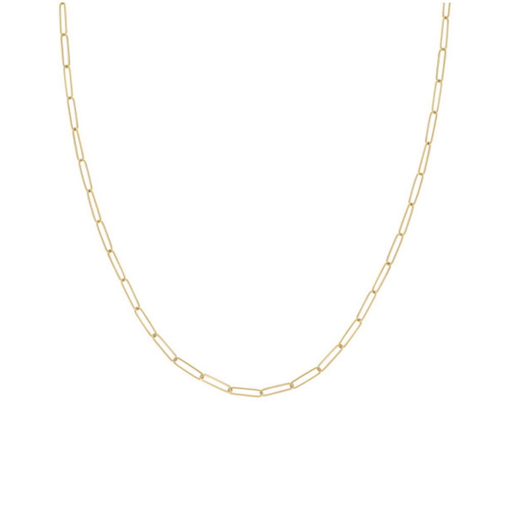 Paperclip Chain 14k Gold, Semi-solid, 3.9mm Links - Talisman Collection Fine Jewelers