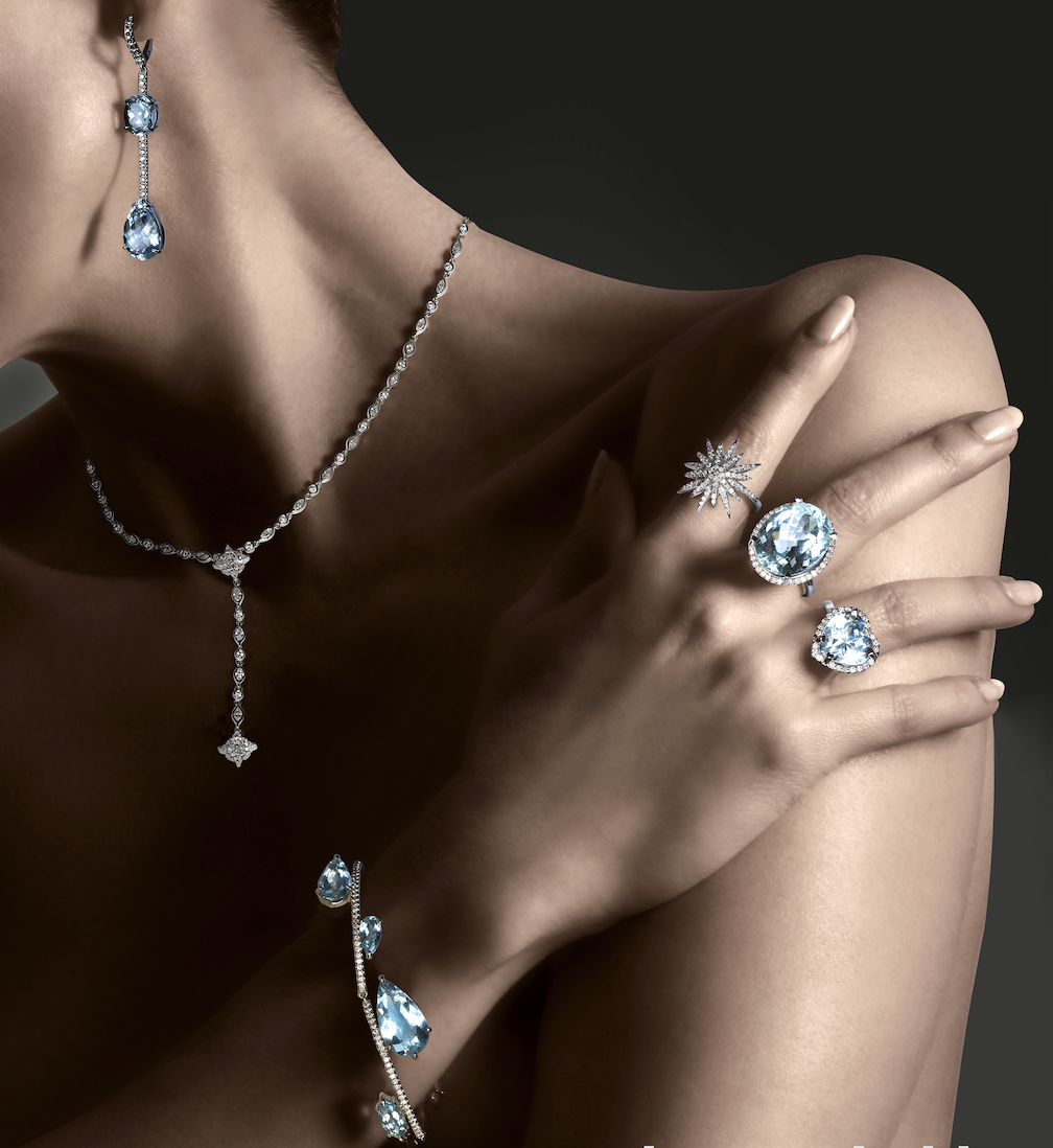 March birthstone jewelry set online