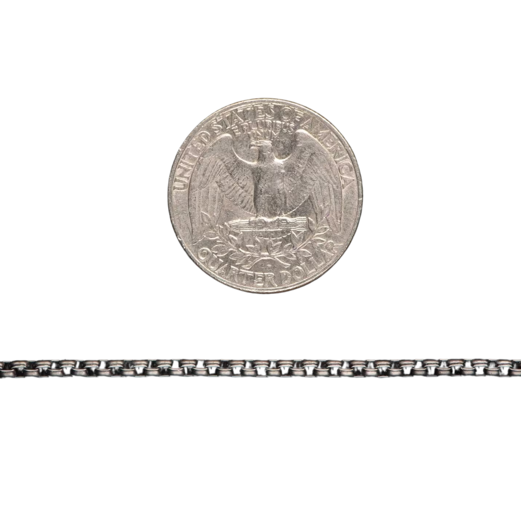 Sterling 2.7m, Box Chain Bronze W/Black 22" by William Henry available at Talisman Collection Fine Jewelers in El Dorado Hills, CA and online