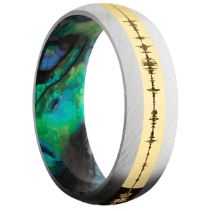 Damascus + Bead Finish + Abalone