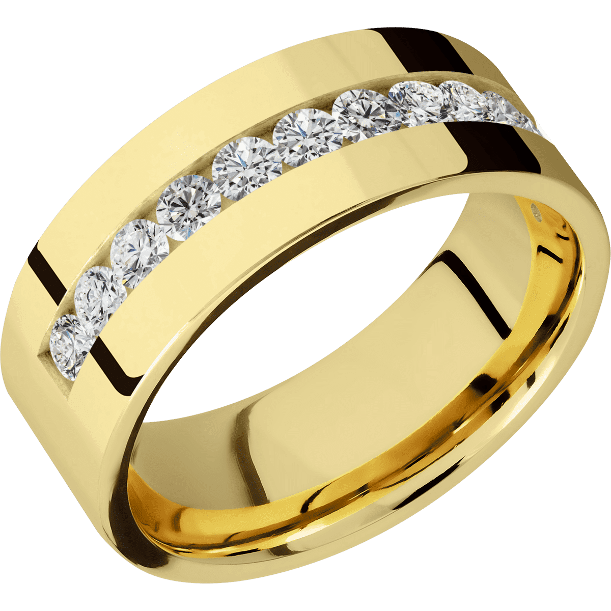 14K Yellow Gold + Polish Finish