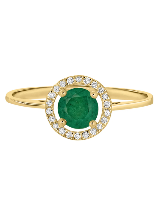 LALI Emerald & Diamond Birthstone Ring