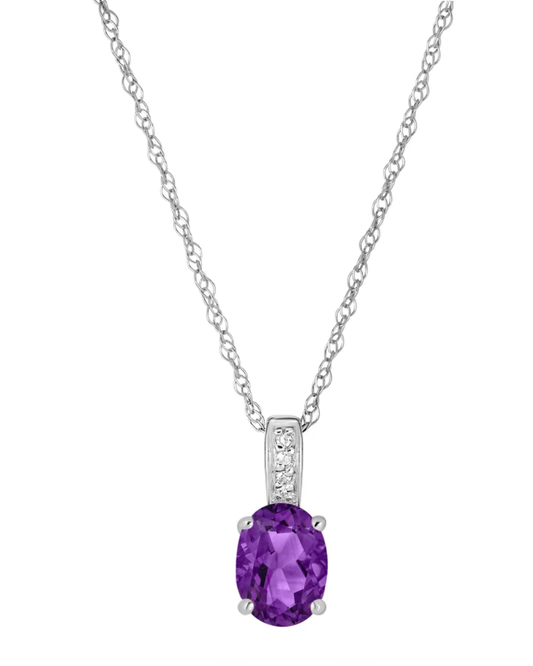 LALI Amethyst & Diamond Pendant Necklace