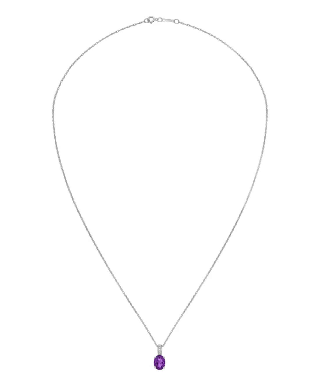LALI Amethyst & Diamond Pendant Necklace
