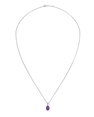 LALI Amethyst & Diamond Pendant Necklace