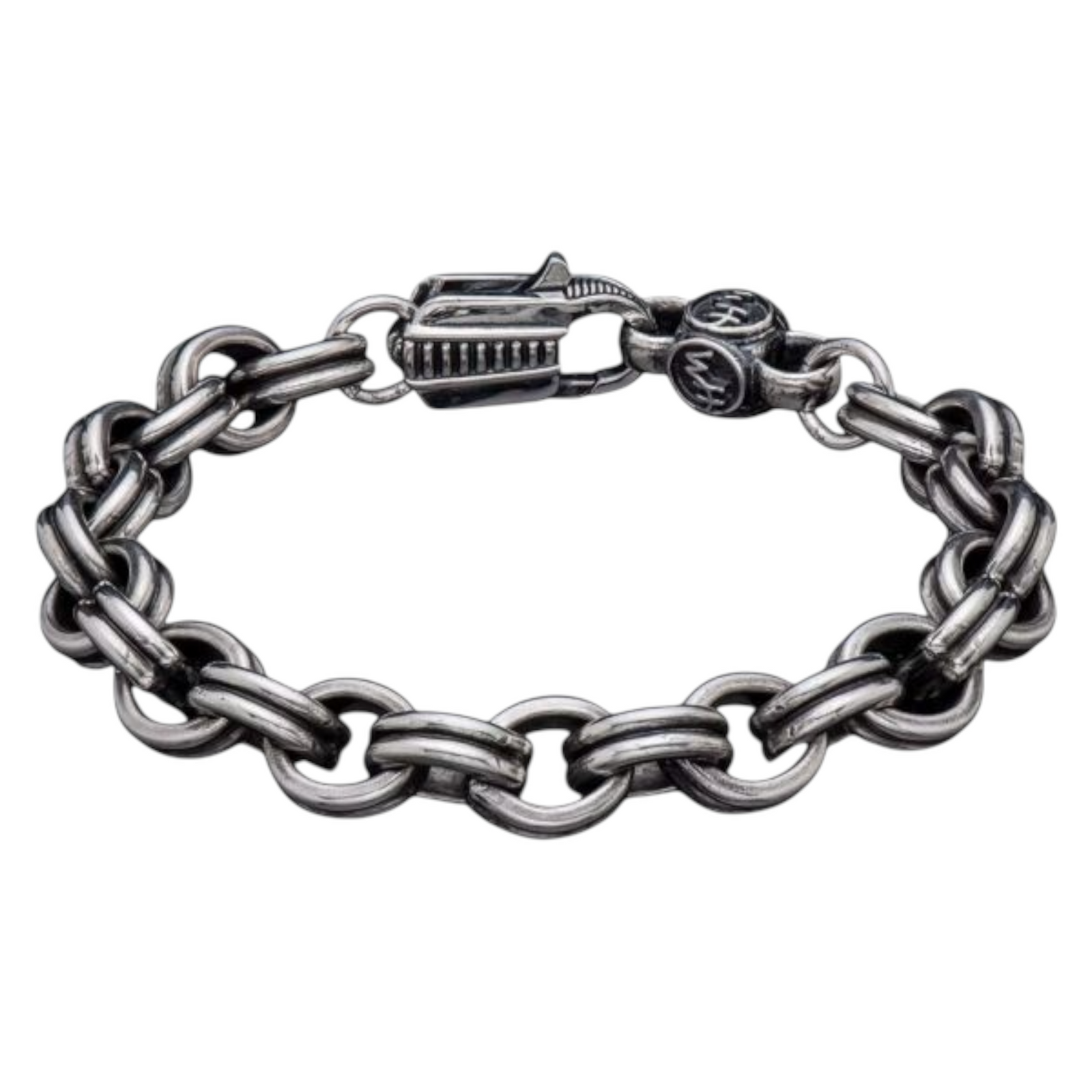 Sterling Silver Oxidized 'Crete' Rolo 10.8mm Bracelet Sz Lrg by William Henry available at Talisman Collection Fine Jewelers in El Dorado Hills, CA and online