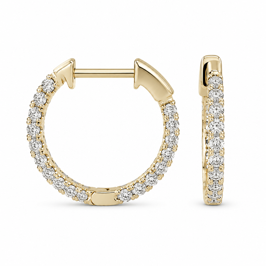 Malakan Diamond Hoop Earrings