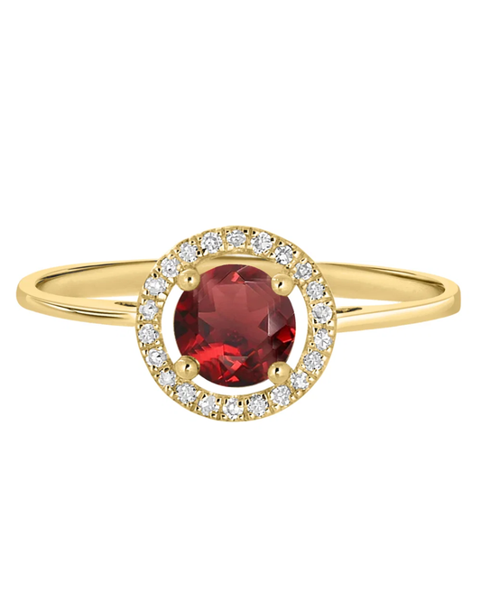 LALI Garnet & Diamond Birthstone Ring