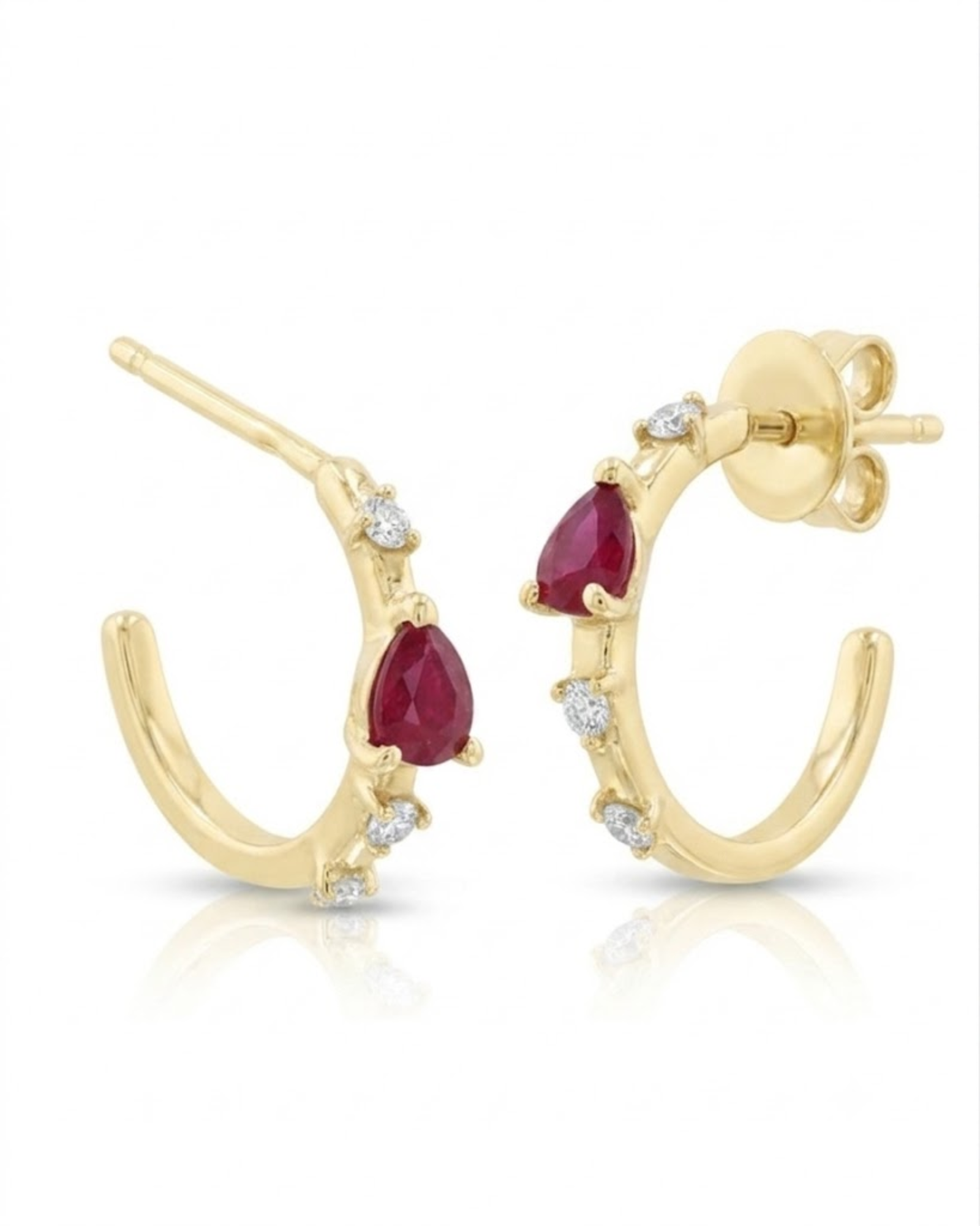 Royal Ruby & Diamond Earrings