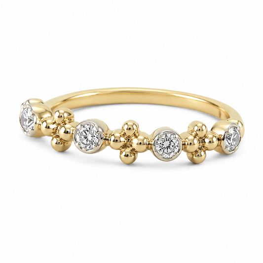 Malakan Bezel Diamond Band
